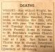 Wright, Willard Roy death
