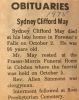 May, Sydney Clifford death May, Sydney Clifford death