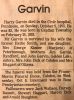 Garvin, Harry obituary Garvin, Harry obituary