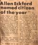 CHx-Eckford, Allen is Citizen of the Year, 1976 CHx-Eckford, Allen is Citizen of the Year, 1976