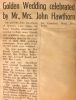 Hawthorn, John & Ada Bell nee Brisco 50th Anniversary Hawthorn, John & Ada Bell nee Brisco 50th Anniversary