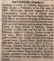 Patterson, Charlie obituary