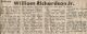 Richardson, William E. Jr obituary