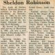 Robinson, Sheldon obituary Robinson, Sheldon obituary
