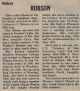 Robson, Catherine J. nee Curry obituary Robson, Catherine J. nee Curry obituary