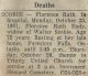 Scobie, Florence Ruth nee Eady death Scobie, Florence Ruth nee Eady death