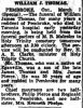 William James THOMAS obituary William James THOMAS obituary