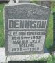 Gravestone-Dennison, John Eldon & Marion Jean Rollins Gravestone-Dennison, John Eldon & Marion Jean Rollins