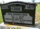 Gravestone-Code, John Gordon & Christena nee McCulloch Gravestone-Code, John Gordon & Christena nee McCulloch