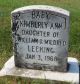 Gravestone-Leeking, Kimberley, dau of Wm & Mildred Leeking Gravestone-Leeking, Kimberley, dau of Wm & Mildred Leeking