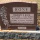 Gravestone-Rose, Delbert & Pearl nee Gallagher Gravestone-Rose, Delbert & Pearl nee Gallagher