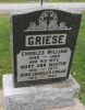 Gravestone-Griese, Charles Wm & Mary Ann nee Martin;
son John Charles Gravestone-Griese, Charles Wm & Mary Ann nee Martin;
son John Charles