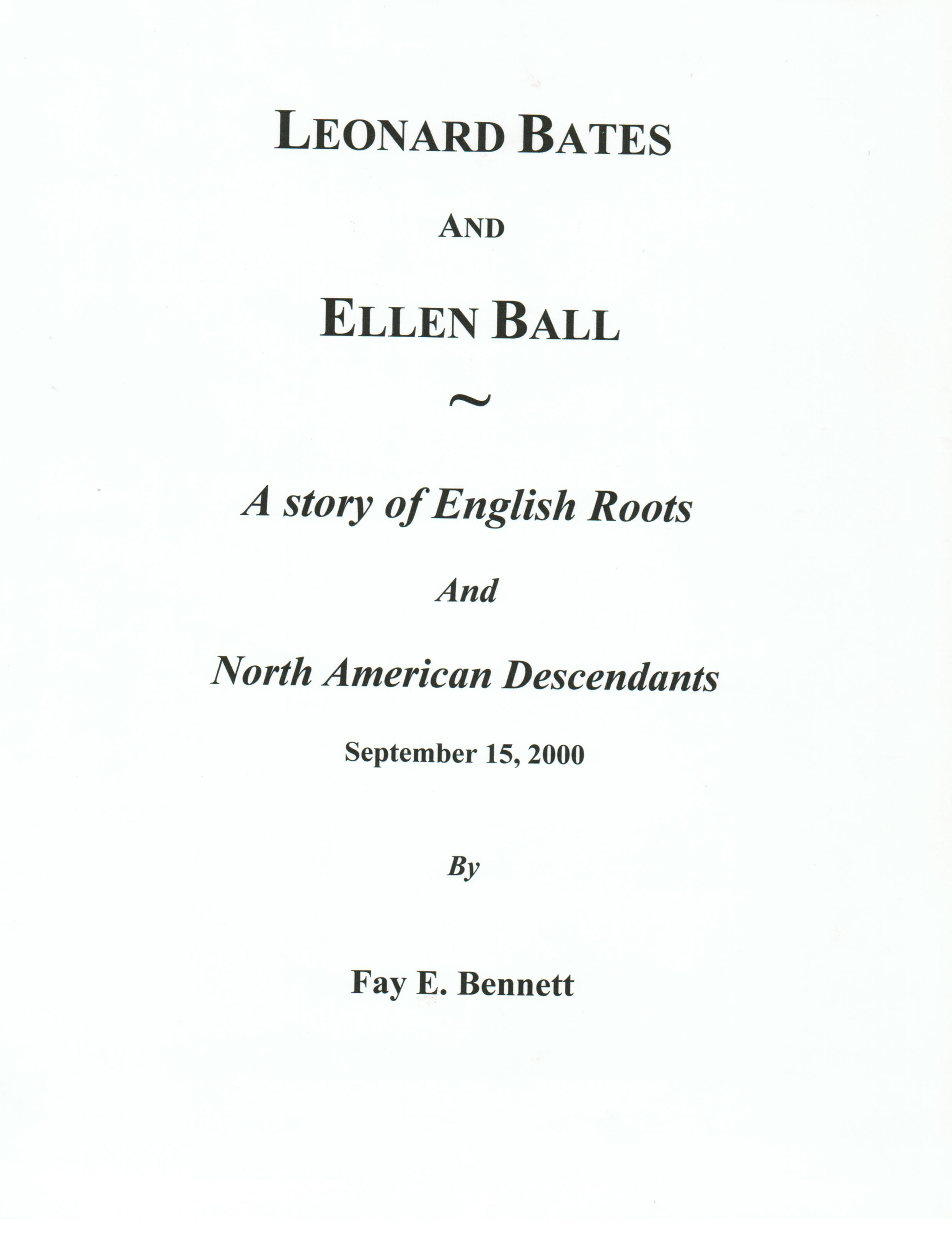 6-Bates & Ball Families Part 2