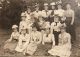 Group of Ladies possibly from Lake Dore / Eganville
Names indicated on photo. Bk row on R: Sarah Ann Francis
2nd row on R:  Mary Ellen Smith
Ft row:  Bell Spence, Bell Huckabone, ?, Kate Black, Agg Scott