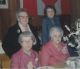 Margaret Patterson's birthday (sitting on R) with her sisters Lillian Hawkins &  Edna Pearl Stanley standing behind her.
